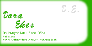 dora ekes business card
